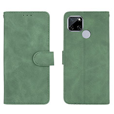 Leather Case Stands Flip Cover Holder L08Z for Realme C12 Green