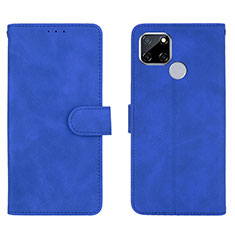 Leather Case Stands Flip Cover Holder L08Z for Realme C25S Blue