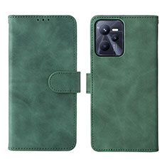 Leather Case Stands Flip Cover Holder L08Z for Realme C35 Green