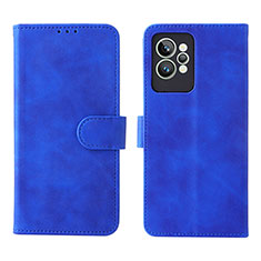 Leather Case Stands Flip Cover Holder L08Z for Realme GT2 Pro 5G Blue