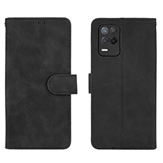 Leather Case Stands Flip Cover Holder L08Z for Realme Q3 5G Black