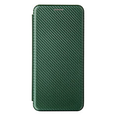 Leather Case Stands Flip Cover Holder L08Z for Samsung Galaxy A12 Green