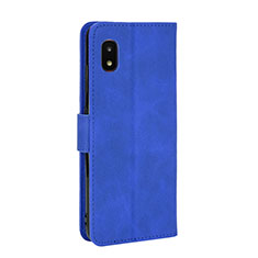 Leather Case Stands Flip Cover Holder L08Z for Samsung Galaxy A21 SC-42A Blue