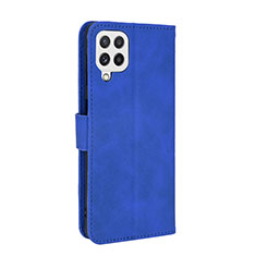 Leather Case Stands Flip Cover Holder L08Z for Samsung Galaxy A22 4G Blue