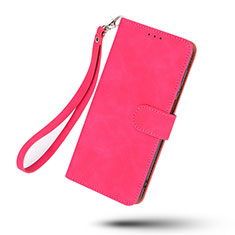 Leather Case Stands Flip Cover Holder L08Z for Samsung Galaxy A22s 5G Hot Pink