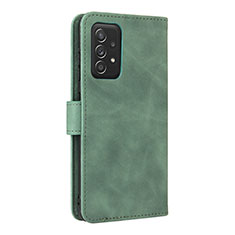 Leather Case Stands Flip Cover Holder L08Z for Samsung Galaxy A52 4G Green