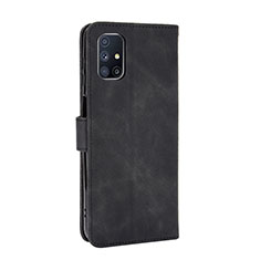 Leather Case Stands Flip Cover Holder L08Z for Samsung Galaxy M51 Black