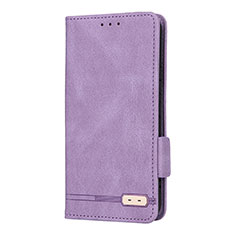 Leather Case Stands Flip Cover Holder L08Z for Samsung Galaxy S23 Plus 5G Purple