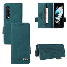 Leather Case Stands Flip Cover Holder L08Z for Samsung Galaxy Z Fold4 5G Green