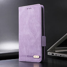 Leather Case Stands Flip Cover Holder L08Z for Xiaomi POCO C31 Purple