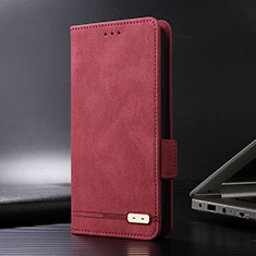 Leather Case Stands Flip Cover Holder L08Z for Xiaomi Redmi Note 11 Pro 5G Red