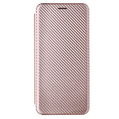 Leather Case Stands Flip Cover Holder L09Z for Samsung Galaxy A03s Rose Gold