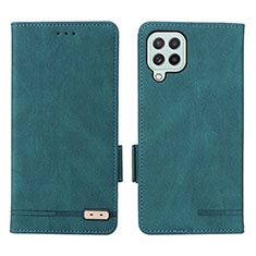 Leather Case Stands Flip Cover Holder L09Z for Samsung Galaxy A22 4G Green