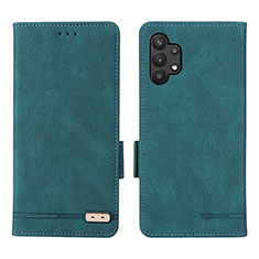 Leather Case Stands Flip Cover Holder L09Z for Samsung Galaxy A32 4G Green