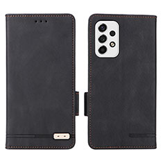 Leather Case Stands Flip Cover Holder L09Z for Samsung Galaxy A53 5G Black