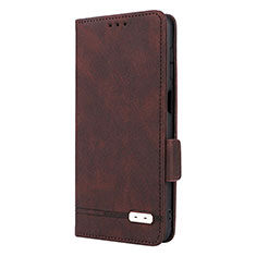 Leather Case Stands Flip Cover Holder L10Z for Samsung Galaxy M33 5G Brown