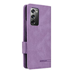 Leather Case Stands Flip Cover Holder L10Z for Samsung Galaxy Z Fold2 5G Purple