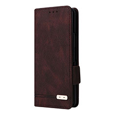 Leather Case Stands Flip Cover Holder L10Z for Samsung Galaxy Z Fold4 5G Brown