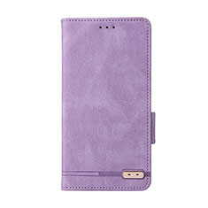 Leather Case Stands Flip Cover Holder L11Z for Samsung Galaxy A22s 5G Purple