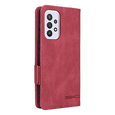 Leather Case Stands Flip Cover Holder L11Z for Samsung Galaxy A33 5G Red