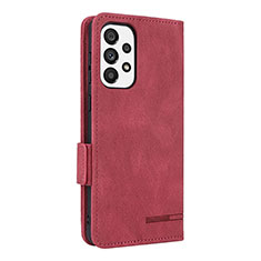 Leather Case Stands Flip Cover Holder L11Z for Samsung Galaxy A73 5G Red