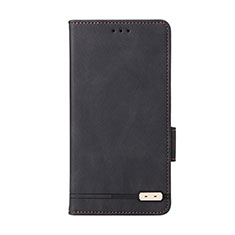 Leather Case Stands Flip Cover Holder L11Z for Samsung Galaxy F42 5G Black