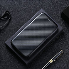 Leather Case Stands Flip Cover Holder L11Z for Samsung Galaxy S23 Ultra 5G Black