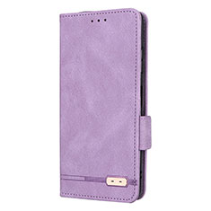 Leather Case Stands Flip Cover Holder L12Z for Samsung Galaxy A22s 5G Purple