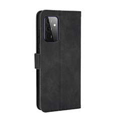 Leather Case Stands Flip Cover Holder L12Z for Samsung Galaxy A72 4G Black