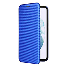 Leather Case Stands Flip Cover Holder L12Z for Samsung Galaxy S23 Plus 5G Blue