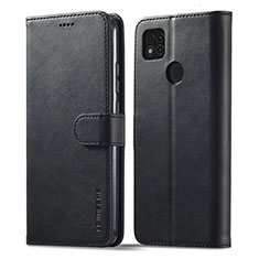 Leather Case Stands Flip Cover Holder LC1 for Xiaomi Redmi 9 Activ Black