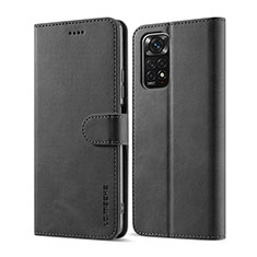 Leather Case Stands Flip Cover Holder LC1 for Xiaomi Redmi Note 11 Pro 5G Black