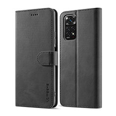 Leather Case Stands Flip Cover Holder LC1 for Xiaomi Redmi Note 12 Pro 4G Black