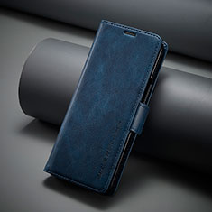 Leather Case Stands Flip Cover Holder LC3 for Samsung Galaxy Z Fold5 5G Blue