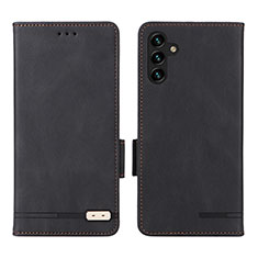 Leather Case Stands Flip Cover Holder LZ1 for Samsung Galaxy A04s Black