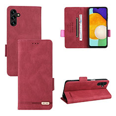 Leather Case Stands Flip Cover Holder LZ3 for Samsung Galaxy A13 5G Red