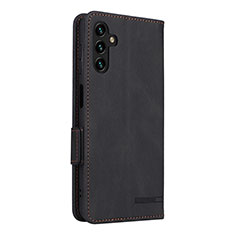 Leather Case Stands Flip Cover Holder LZ4 for Samsung Galaxy A04s Black