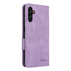 Leather Case Stands Flip Cover Holder LZ4 for Samsung Galaxy A04s Purple