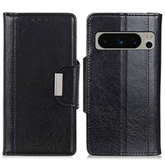 Leather Case Stands Flip Cover Holder M01L for Google Pixel 8 Pro 5G Black