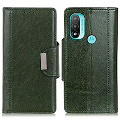 Leather Case Stands Flip Cover Holder M01L for Motorola Moto E30 Green