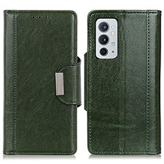 Leather Case Stands Flip Cover Holder M01L for OnePlus 9RT 5G Green