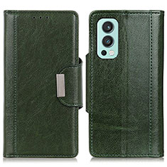 Leather Case Stands Flip Cover Holder M01L for OnePlus Nord 2 5G Green