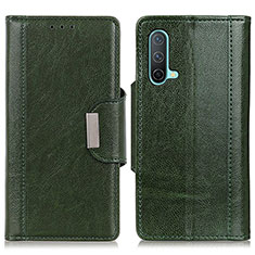 Leather Case Stands Flip Cover Holder M01L for OnePlus Nord CE 5G Green