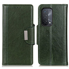 Leather Case Stands Flip Cover Holder M01L for Oppo A54 5G Green