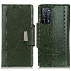 Leather Case Stands Flip Cover Holder M01L for Oppo A55 5G Green