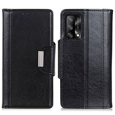 Leather Case Stands Flip Cover Holder M01L for Oppo A74 4G Black
