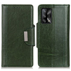 Leather Case Stands Flip Cover Holder M01L for Oppo A74 4G Green