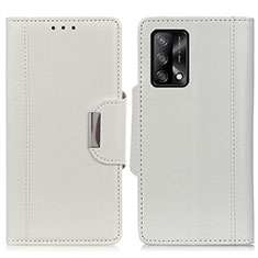 Leather Case Stands Flip Cover Holder M01L for Oppo A74 4G White