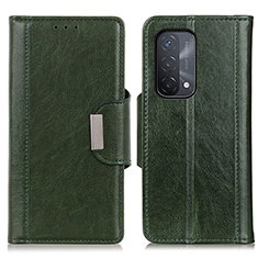 Leather Case Stands Flip Cover Holder M01L for Oppo A74 5G Green