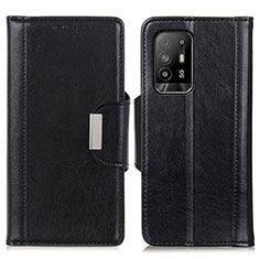 Leather Case Stands Flip Cover Holder M01L for Oppo A94 5G Black